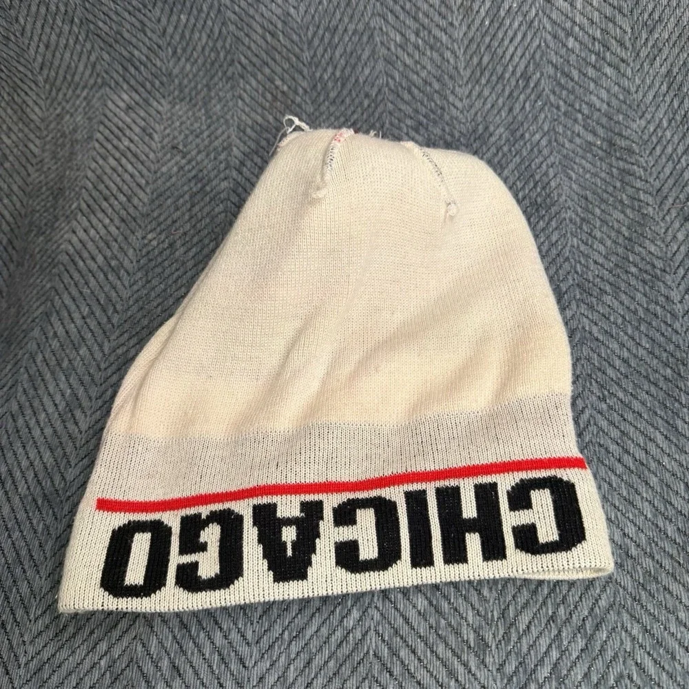 Chicago Bears Beanie With Pom New Era Knit OSFM Retro Colorway Red Winter Cap